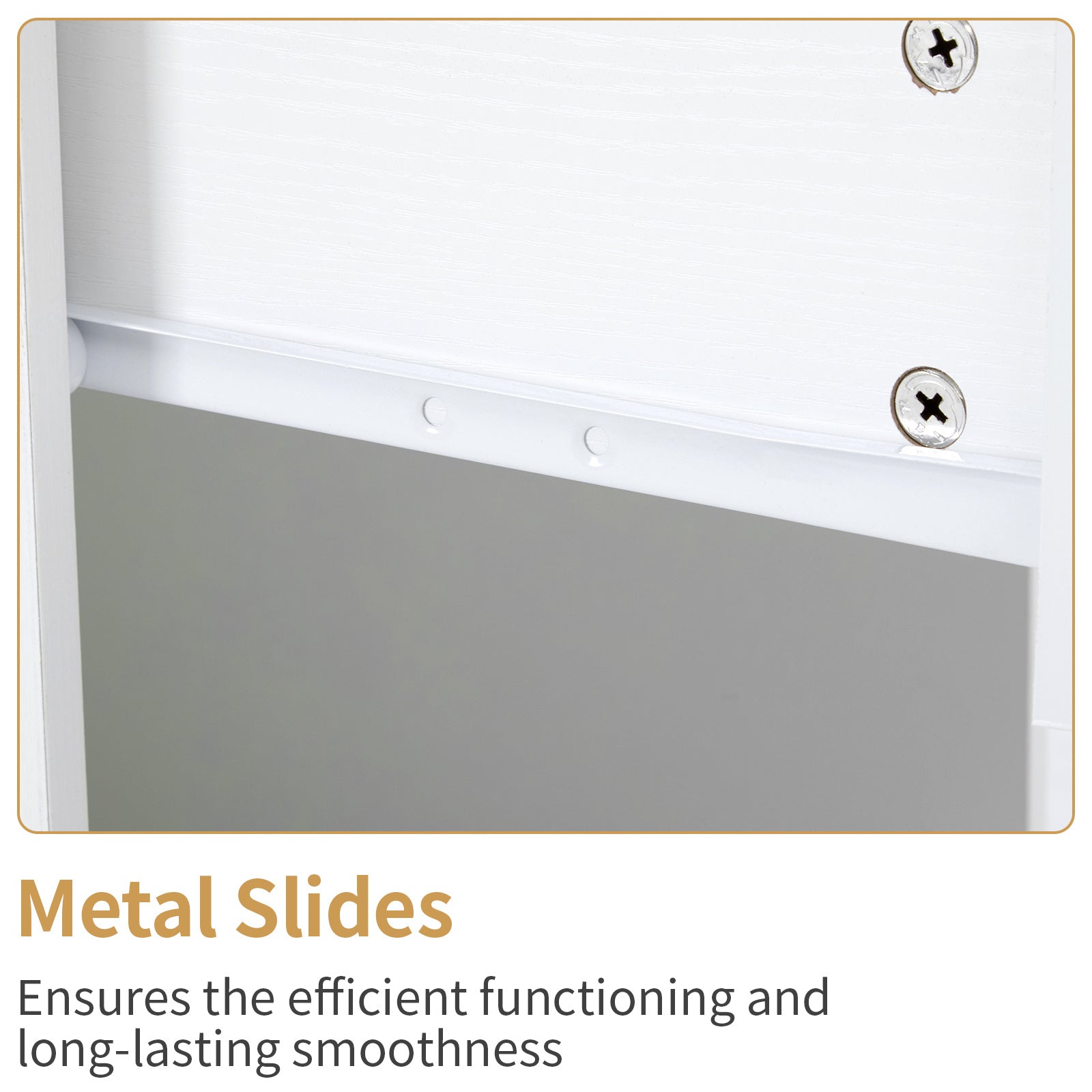 Commode blanche à surface ondulée