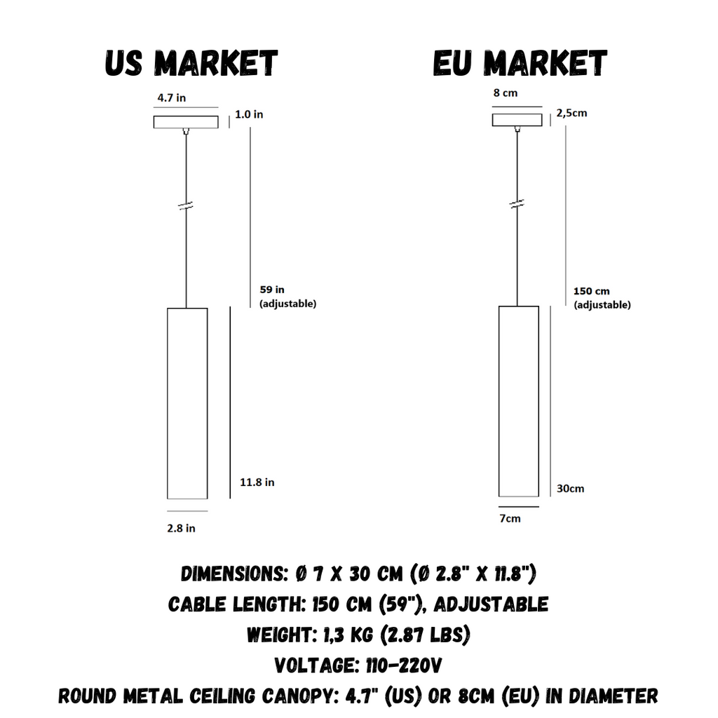 Suspension en béton GRISE
