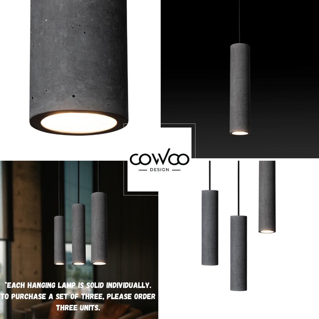 Suspension en béton GRISE