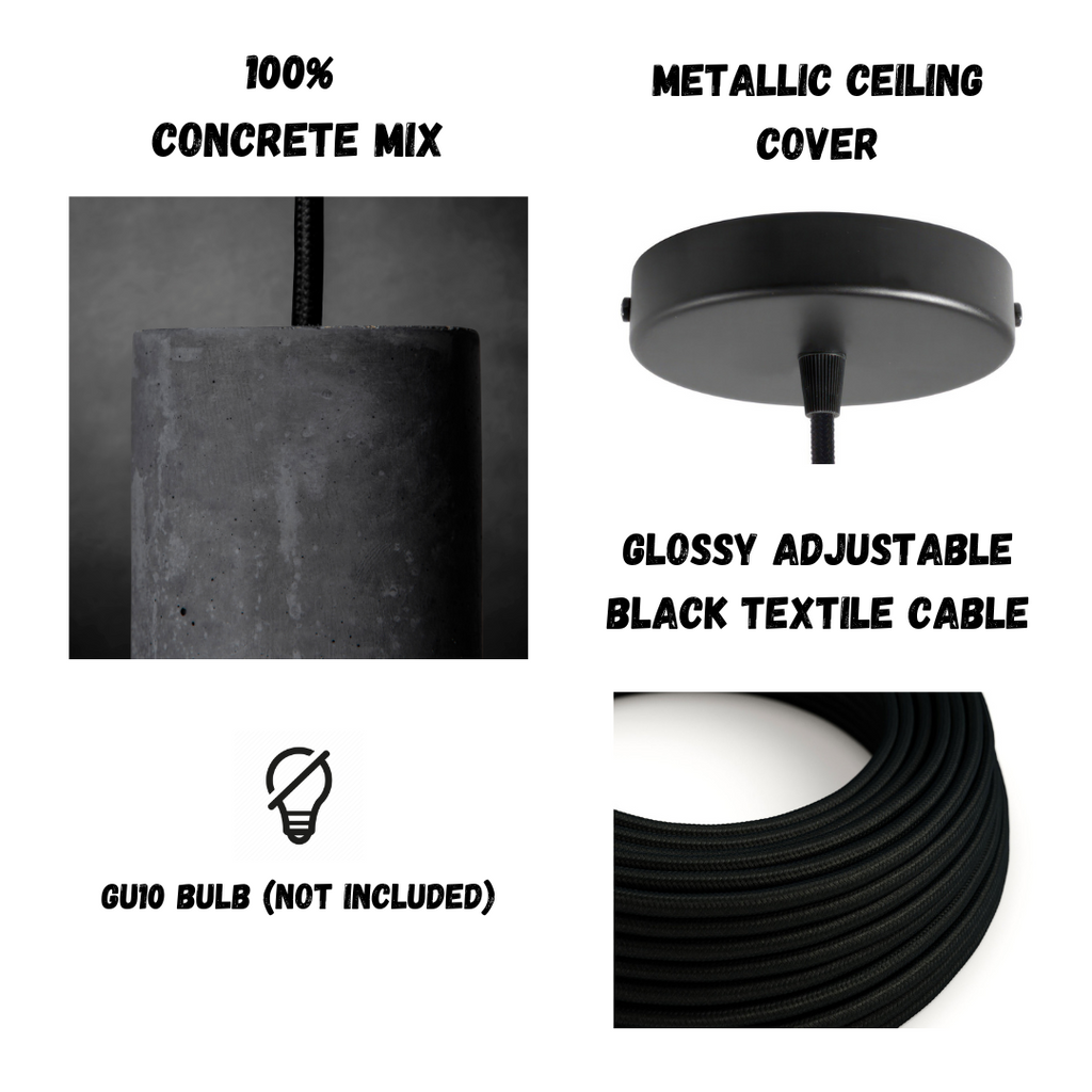 Suspension en béton GRISE