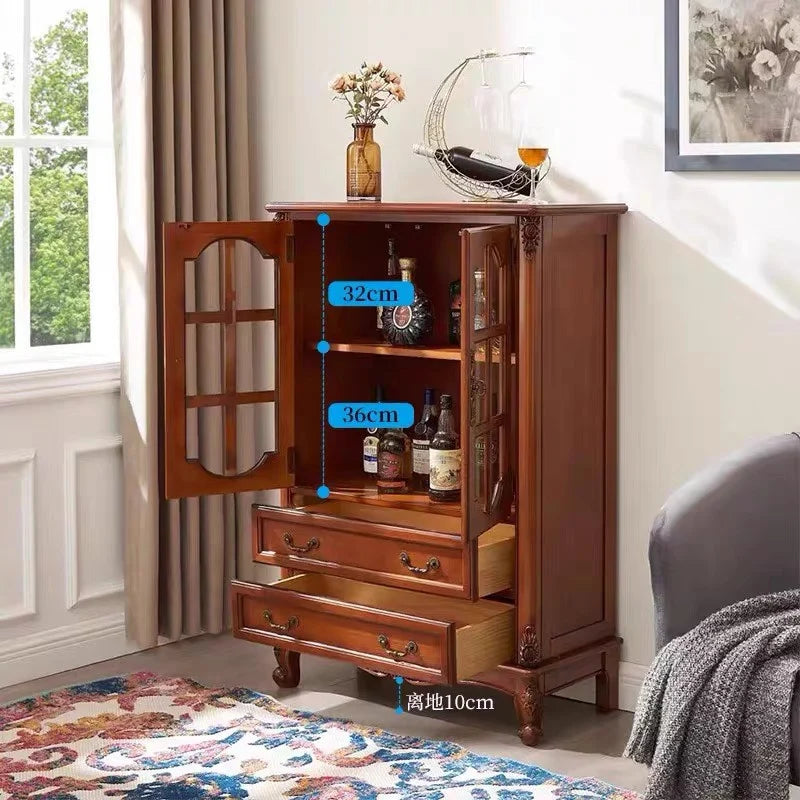 Meuble à vin américain en bois massif