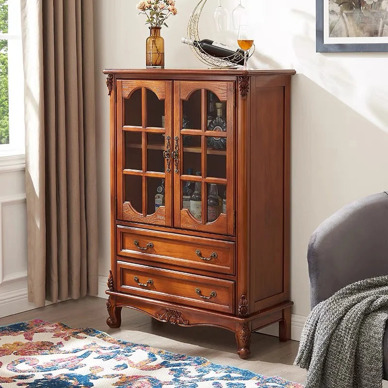 Meuble à vin américain en bois massif