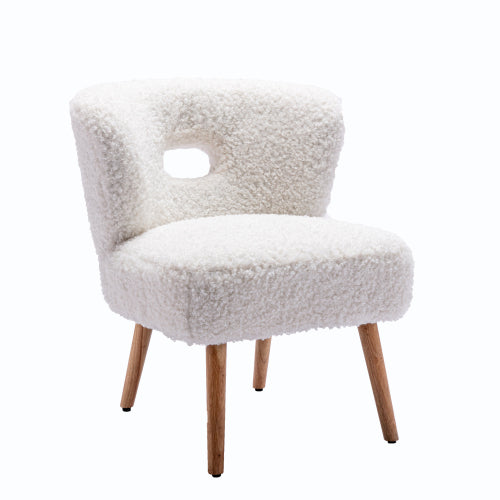 Fauteuil bouclettes blanche