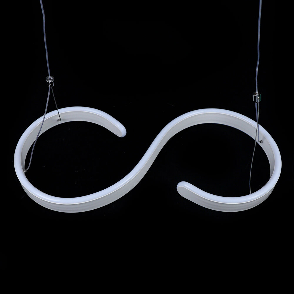 Luminaire contemporain en forme de tourbillon LED en acrylique