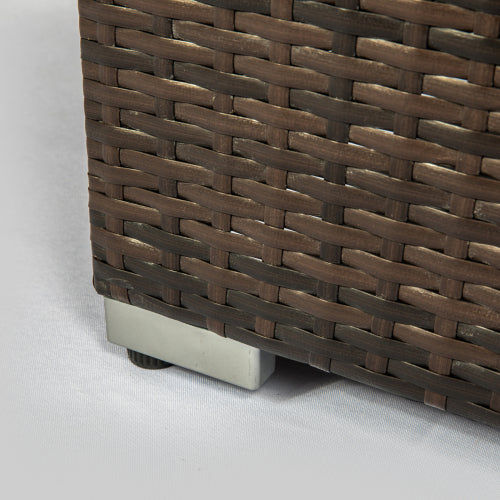 Table de foyer en rotin rectangulaire