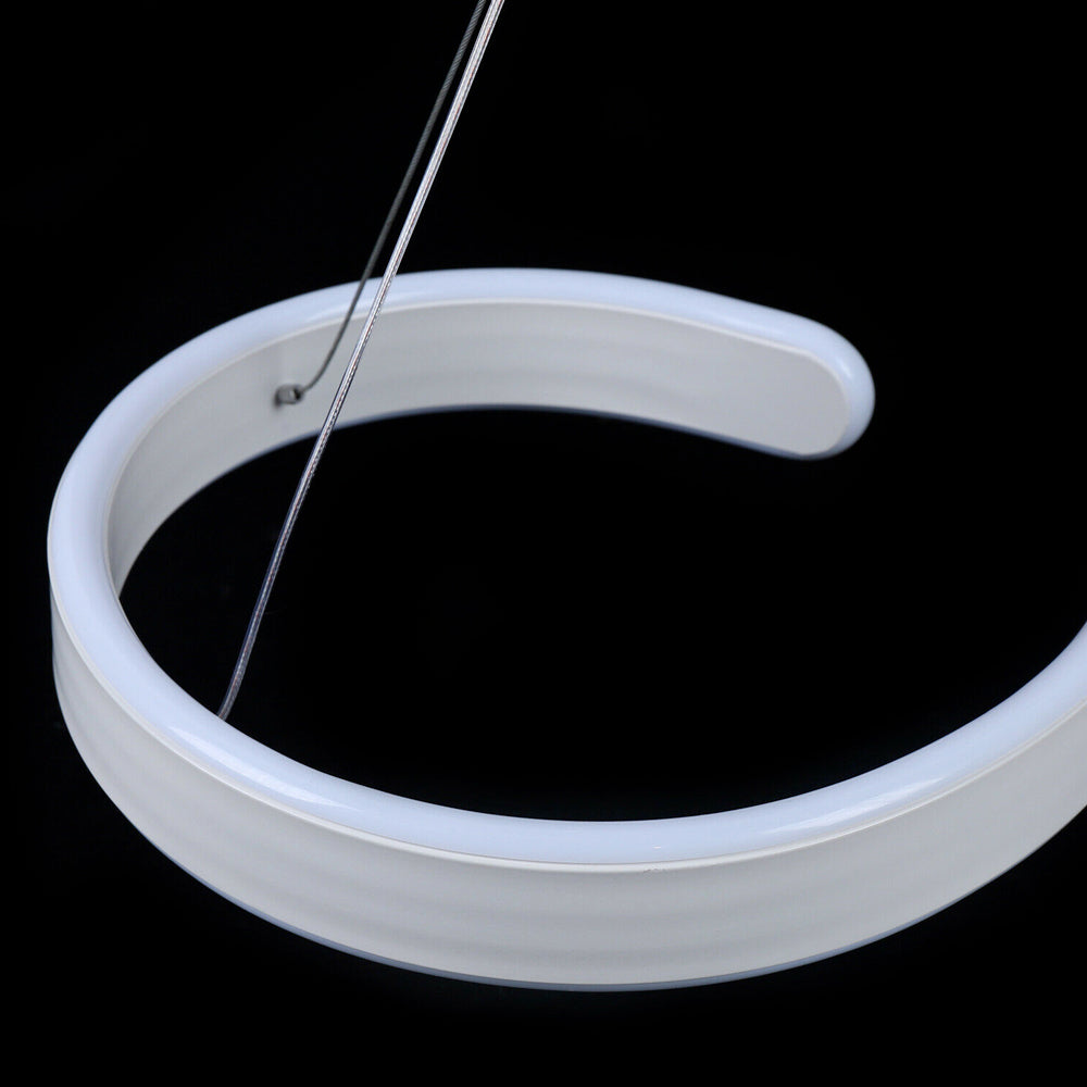 Luminaire contemporain en forme de tourbillon LED en acrylique