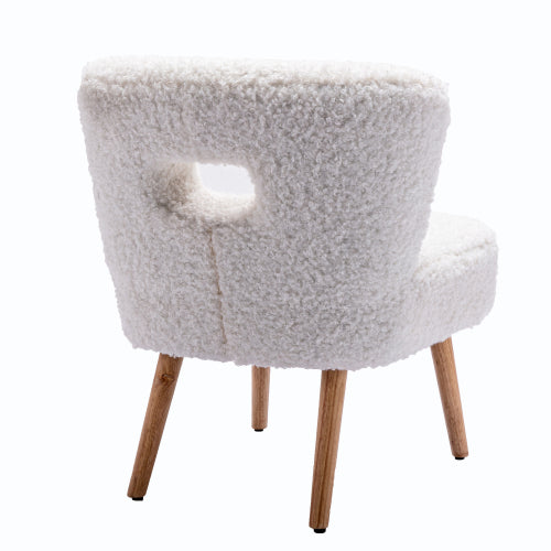 Fauteuil bouclettes blanche