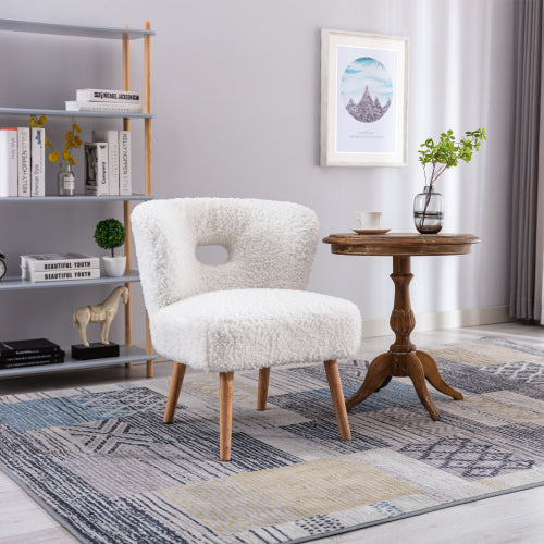 Fauteuil bouclettes blanche
