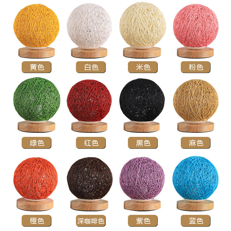 Lampe de chevet décorative en bois, Chargeur USB