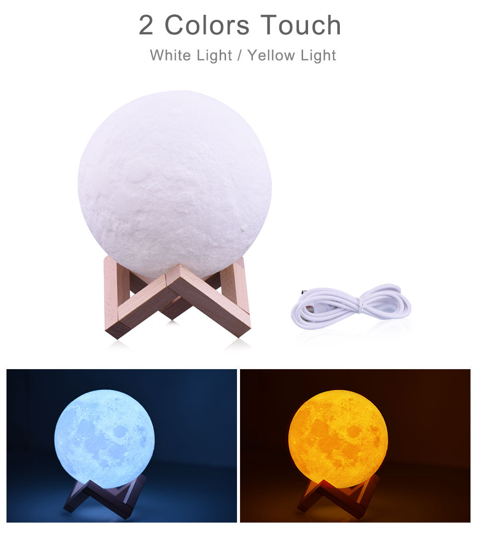 lampe lune LED veilleuse, Interrupteur tactile ,rechargeable