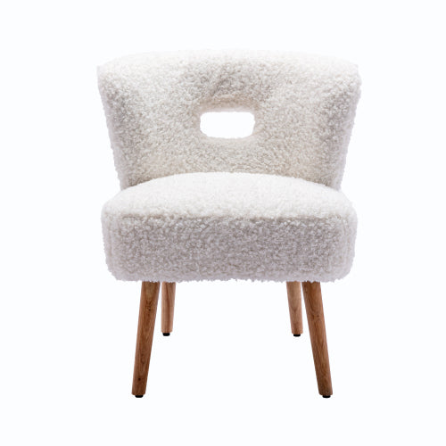 Fauteuil bouclettes blanche