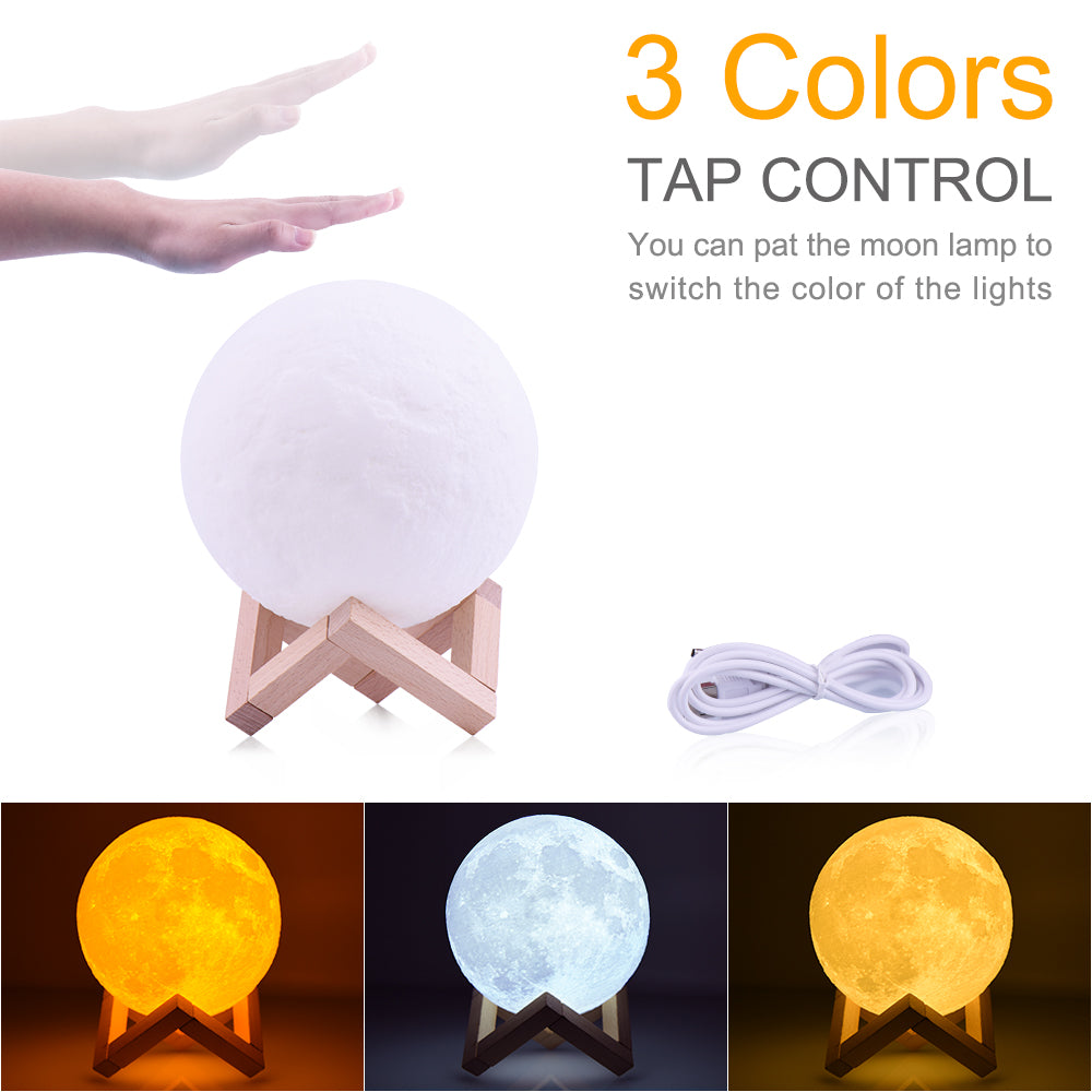 lampe lune LED veilleuse, Interrupteur tactile ,rechargeable