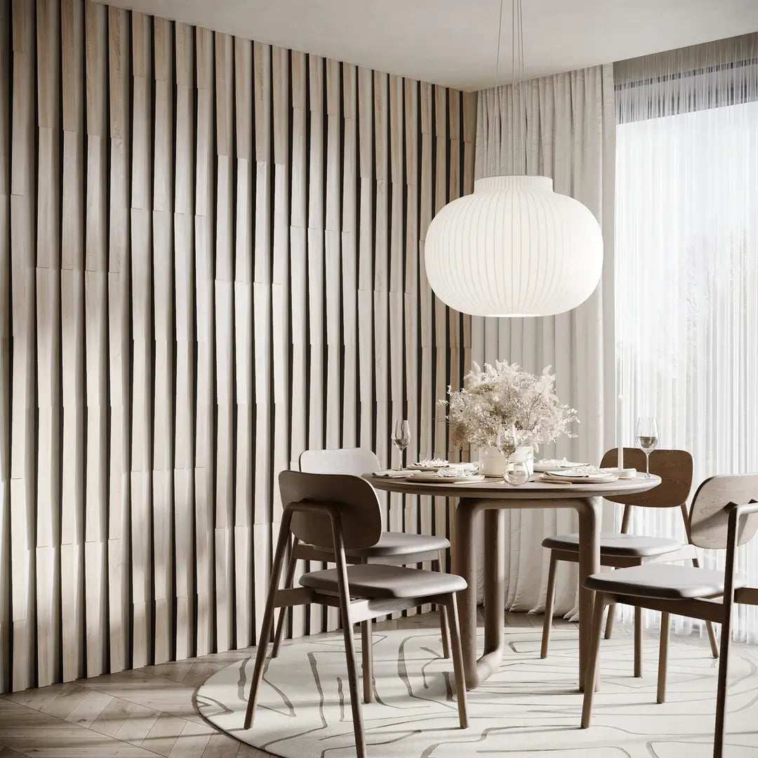 Panneaux acoustiques en bois à lamelles, décoration murale