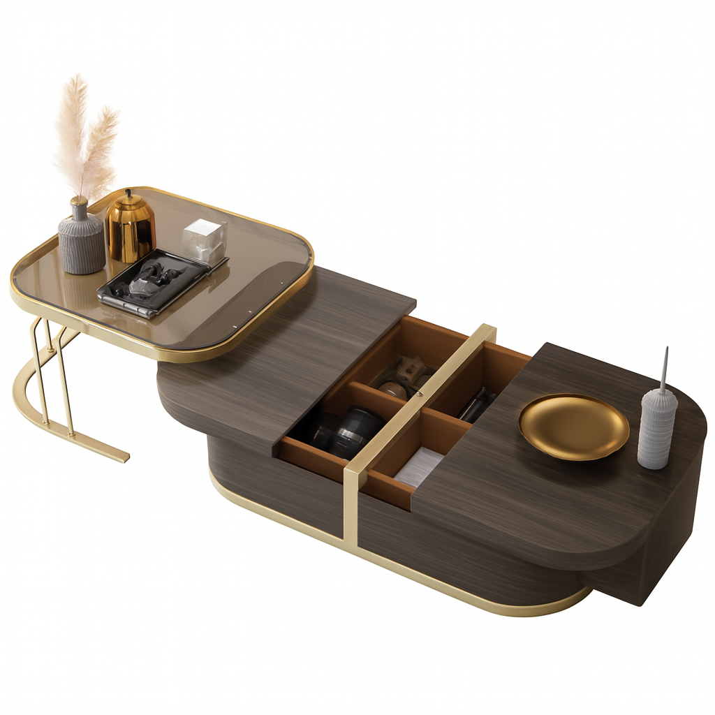 table basse contemporaine avec rangement