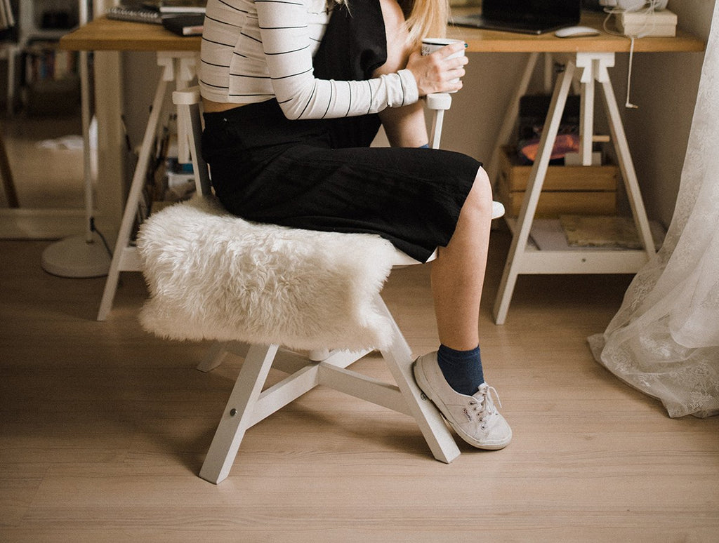 Cuir d'agneau ivoire extrêmement doux et moelleux.